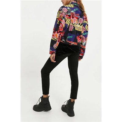 Chaqueta trucker estampada