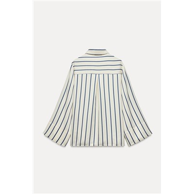 WIDE SLEEVE STRIPED BLOUSE