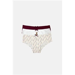 Pierre Cardin3'lü Ekonomik Paket Natural 2703 Pamuklu Basic Desenli Hipster Külot