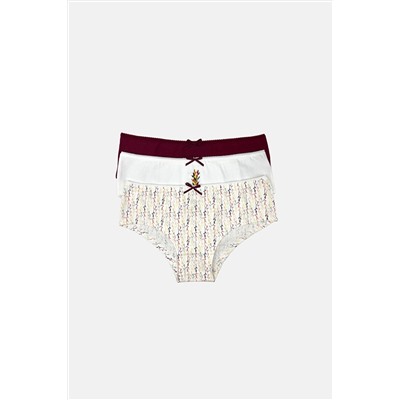 Pierre Cardin3'lü Ekonomik Paket Natural 2703 Pamuklu Basic Desenli Hipster Külot