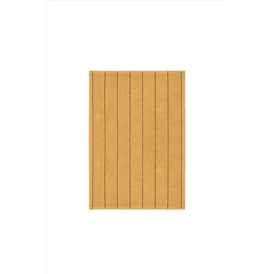 Bluenity Basic Stripe Doğal Pamuklu Banyo Kilimi 40x60 Cm - Hardal 101.201.04.030.02.15