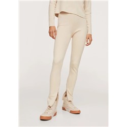 Pantalón punto cremalleras -  Mujer | MANGO OUTLET Melilla