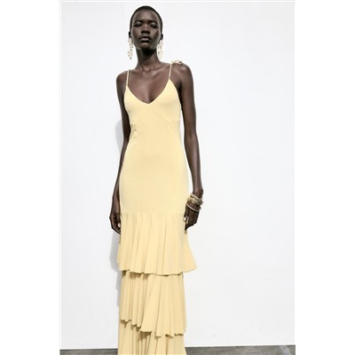 MIDI RUFFLE DRESS