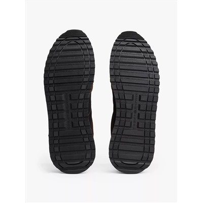 Mixed-Texture Suede Sneaker