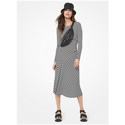 MICHAEL MICHAEL KORS Striped Matte-Jersey Dress