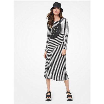 MICHAEL MICHAEL KORS Striped Matte-Jersey Dress