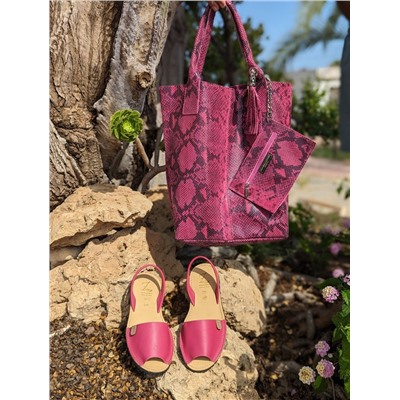 AB. Zapatos 320 FUXIA+PELLE - Shopper PITON FUXIA АКЦИЯ