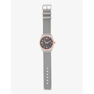 MENS SILVER MESH STRAP WATCH
