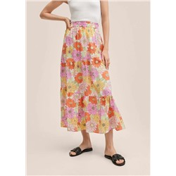 Falda volantes estampada -  Mujer | MANGO OUTLET Melilla
