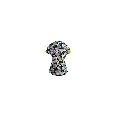 UA Beautiful Bloom Pewter Scrub Top