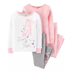 Carter's | Toddler 4-Piece Ballet Snug Fit Cotton PJs
