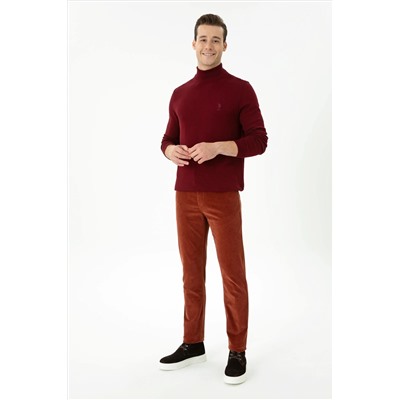 Erkek Bordo Basic Kazak