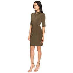 Jersey Shirtdress with Hardware