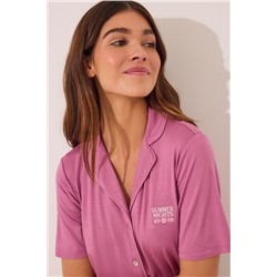 Pijama camisero Capri rosa