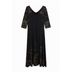 Vestido midi floral