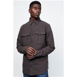 Camisa slim fit Antracita