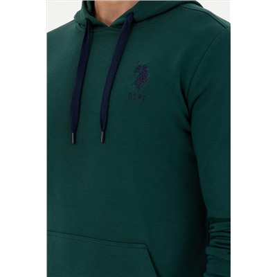 Erkek Koyu Yeşil Basic Sweatshirt