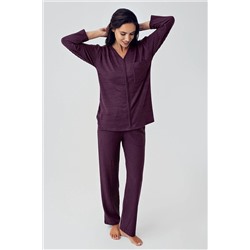 Artış Uzun Kollu Yumuşak Dokulu Triko Pijama Takımı 15215