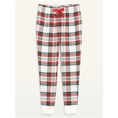 Matching Printed Flannel Jogger Pajama Pants for Women