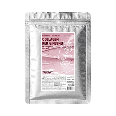 Collagen & Red Ginseng Modeling Mask With Rose, Альгинатная маска с коллагеном,  женьшенем и  частицами прованских роз