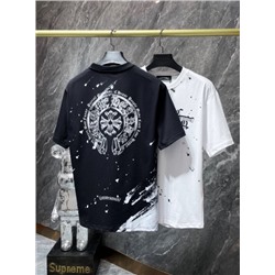 Футболка Chrome Heart*s с серебряной подковой и крестом