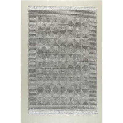 Laura Saçaklı Halı - Gri - 200x290 cm