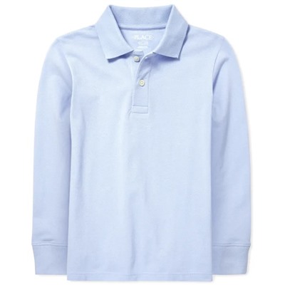 Boys Uniform Long Sleeve Pique Polo