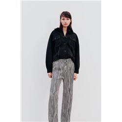 FELT TEXTURE JACKET WITH TOPSTITCHING