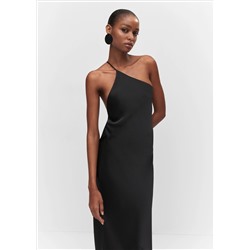 Vestido satinado espalda abierta