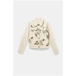 Chaqueta vaquera slim flores
