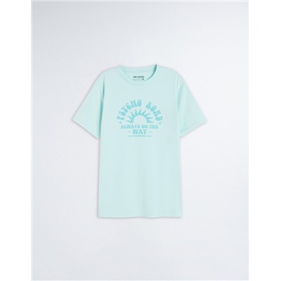 Print T-shirt, Men, Light Blue