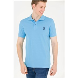 Erkek Turkuaz Basic Polo Yaka Tişört