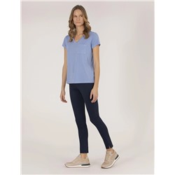 Lacivert Skinny Fit Kanvas Pantolon