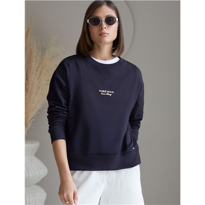 Джемпер из тонкого премиального футера с эластаном