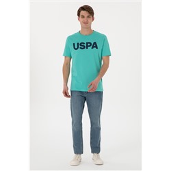 Erkek Regular Fit Bisiklet Yaka Mint Basic Tişört
