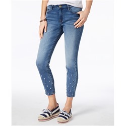 Tommy Hilfiger Skinny Embroidered Ankle Jeans