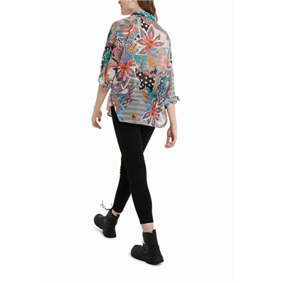 Camisa de algodón estampada