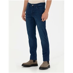 Lacivert Straight Fit Jean Pantolon