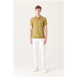 Avva Erkek Beyaz Armürlü Esnek 5 Cepli Slim Fit Dar Kesim Kanvas Pantolon E003007