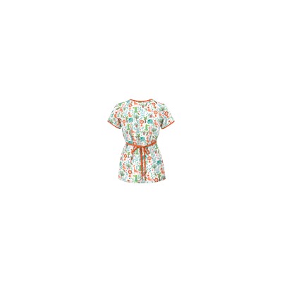 UA Day At The Zoo White Mock Wrap Scrub Top