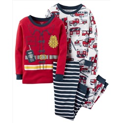 4-Piece Snug Fit Cotton PJs