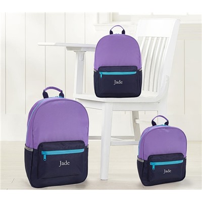 Astor Lavender Navy Aqua Backpacks