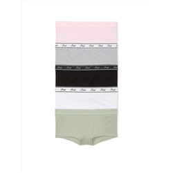 PINK 5-Pack Logo Cotton Boyshort Panties