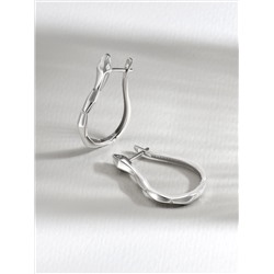 Серьги из серебра с фианитами родированные - Змеи С5392р