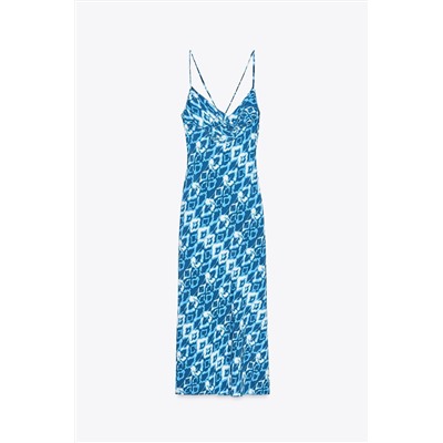 PRINTED CAMISOLE MIDI DRESS