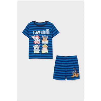 Paw Patrol - Shorty-Pyjama - Bio-Baumwolle - gestreift