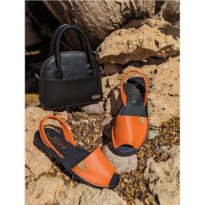 AB.ZAPATOS · 320-8 PC · NARANJA+Ab.Zapatos PELLE Peque (550) Negro