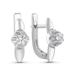 Кольцо из серебра с фианитами родированное 925 пробы 1-3177р200