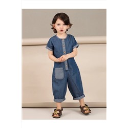 Mushi Cep Detaylı Erkek Çocuk Denim Tulum MS-21Y1-346