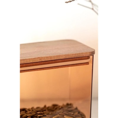 Lucille Ahşap Kapaklı Saklama Kabı -1200 ml